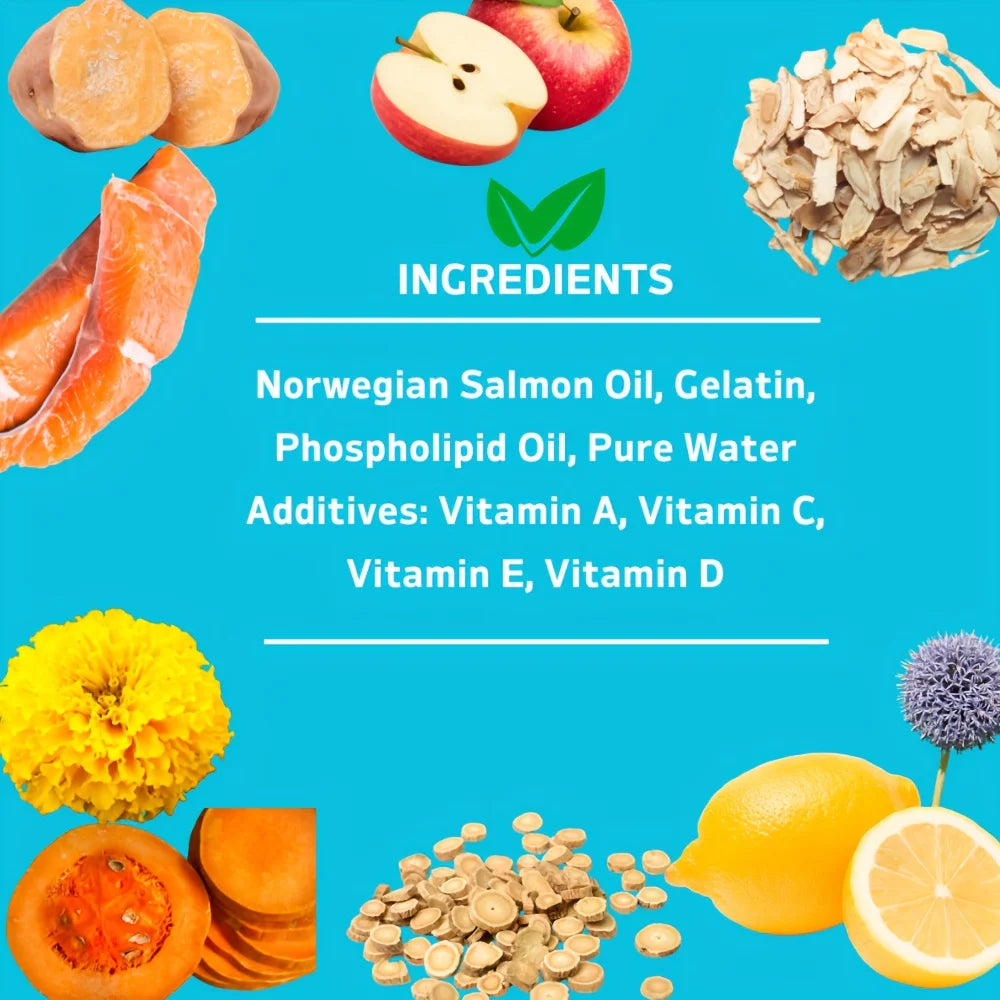 Omega 3 Fish Oil Capsules for Dogs & Cats