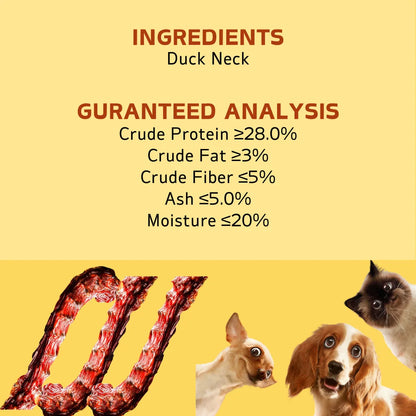 All-Natural, Healthy & Easily Digestible Duck Neck Chews