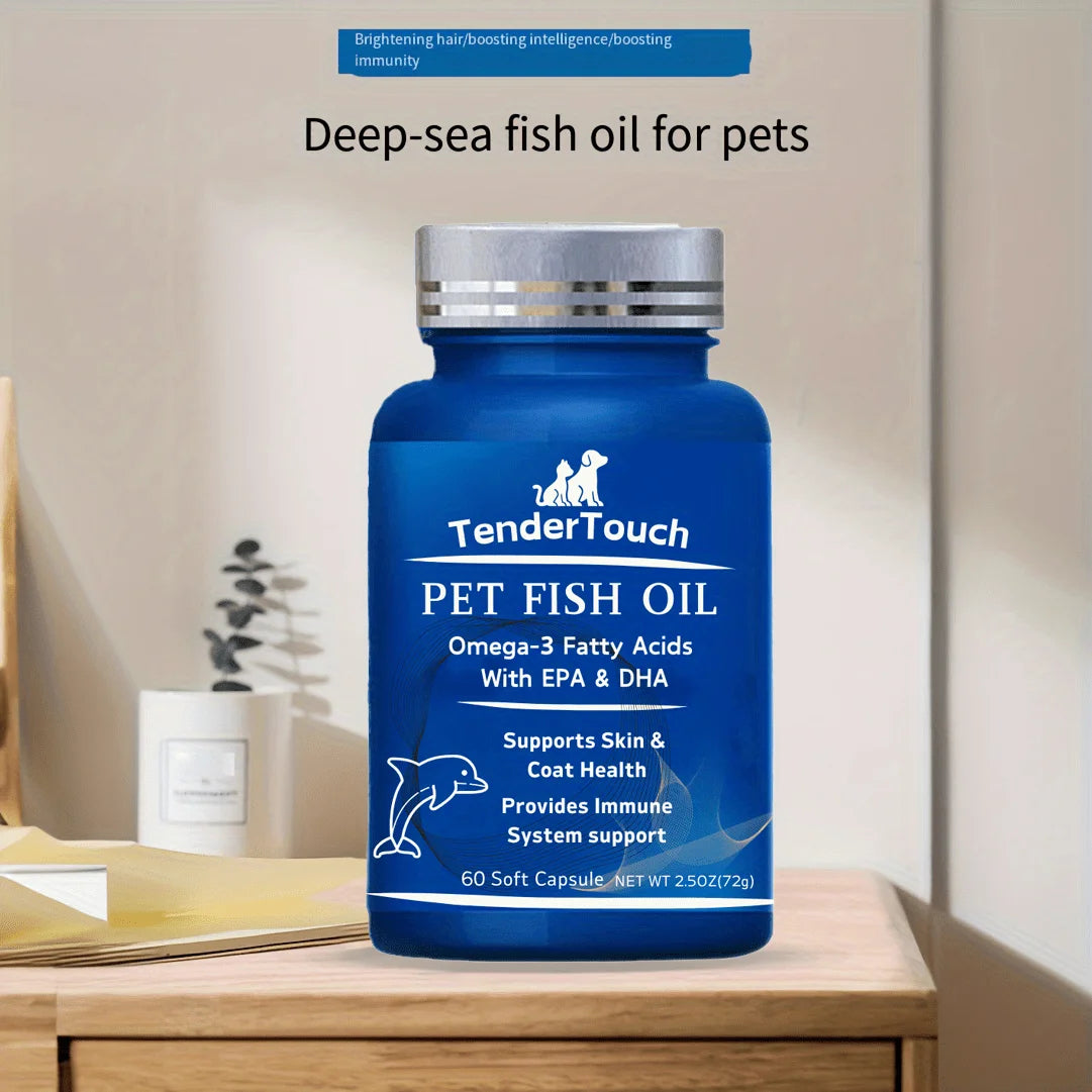 Omega 3 Fish Oil Capsules for Dogs & Cats