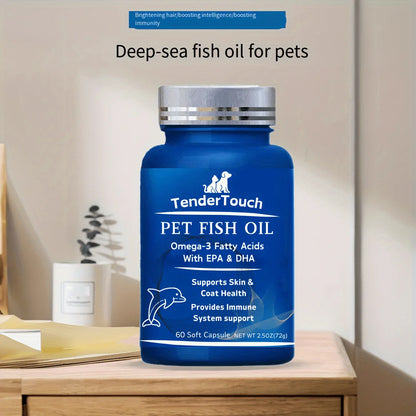 Omega 3 Fish Oil Capsules for Dogs & Cats