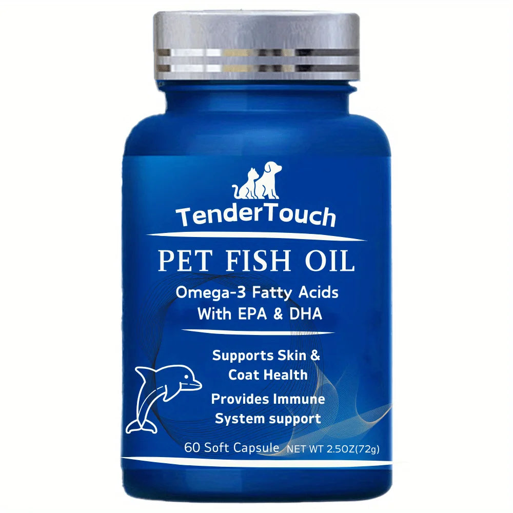 Omega 3 Fish Oil Capsules for Dogs & Cats